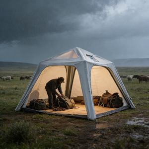 Nouvelle arrivée, tente gonflable moderne avec des arches architecturales pour des séjours de glamping élégants - Product Image 1