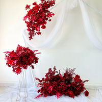 Panneau mural de fleurs artificielles de haute qualité en gros pour la décoration de centre de table d'événements de mariage
