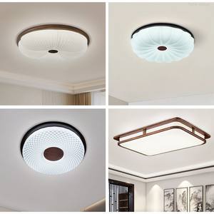 New Chinese Modern Ceiling Lamp with Remote Control Black Walnut Solid Wood <b>LED</b> <b>Lighting</b> <b>for</b> <b>Living</b> <b>Room</b> Dining <b>Room</b> Bedroom - Product Image 4