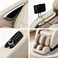 Fauteuil de massage électrique OEM chauffant et inclinable, avec pétrissage 3D pour le corps entier et le cou
