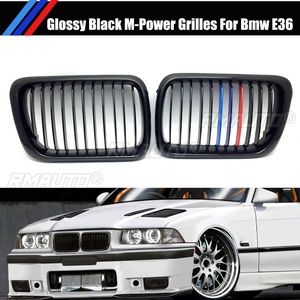 1 Paire de Grilles de Pare-chocs Avant Noires Brillantes Style M pour BMW E36 M3 Série 3 1997-1999 Kit de Carrosserie - Product Image 2