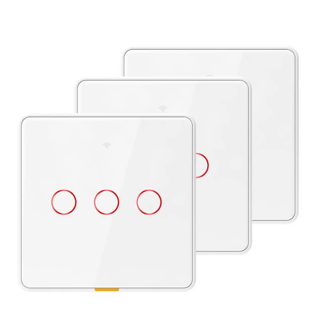 For Zigbee Smart Light Switch Touch Panel Wall Switch EU 110-240V No Neutral Wire IP34 Compatible with Smart Life App