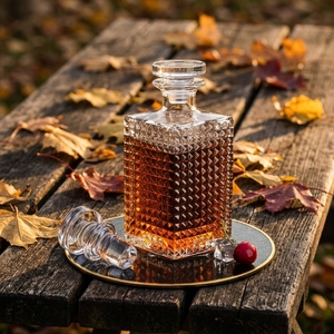 Bouteilles de luxe en verre flint transparent de 700 ml et 750 ml sur mesure pour <span class=keywords><strong>Cognac</strong></span>, Brandy, Vodka, Whisky, <span class=keywords><strong>Rhum</strong></span> avec bouchon - Product Image 2