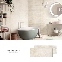 Carrelage de sol et mur de salle de bains, en porcelaine, nouvelle couleur crème, surface ondulée intérieure, cuisine,