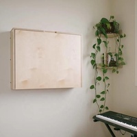 Bureau d'ordinateur portable mural pliable électrique réglable en hauteur en contreplaqué écologique avec rangement pour la maison OEM