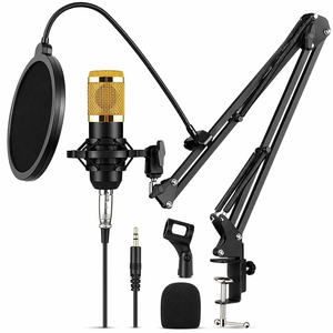 Livestream Studio Dual <b>Microphone</b> Kit Sound Card Voice Recorder Podcast Equipment Kit Noise Ancelling Microfone - Product Image 1