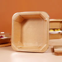 Boîte à emporter personnalisée en papier kraft jetable pour shawarma, frites et autres plats à emporter