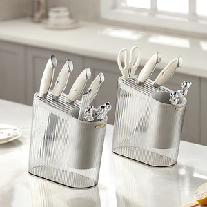 Multifunctional Knife Holder Chopstick Container Plastic <b>Kitchen</b> Countertop Storage <b>Rack</b> Household Knife <b>Rack</b> - Product Image 4