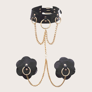 Nouveau Sexy Chocker poitrine mamelon couvre Pasties collant seins soutien-gorge adhésif Rave accessoires pour femmes réutilisable - Product Image 2