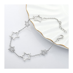 Bracelet <span class=keywords><strong>Xlove</strong></span> tendance réglable avec de nombreux motifs étoiles creux en argent 925, accessoires pour hommes, luxe - Product Image 1