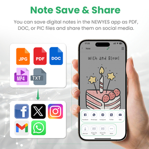 مجموعة أقلام الكتابة الذكية الرقمية من NEWYES Low MOQ ، قلم رقمي رقمي للتعرف على الكتابة اليدوية ، قلم ذكي ودفتر ملاحظات ومزامنة تطبيق - Product Image 4