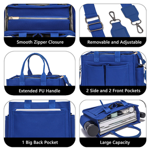 Tùy biến thời trang vuông vải Lady Tote mua sắm Túi xách tay Crossbody Túi với có thể tháo rời và điều chỉnh dây đeo vai - Product Image 2