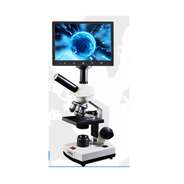 Trinocular Biological Educational Video Digital  LCD Biological Microscope Camera