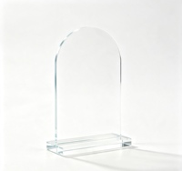 Panneau de table arqué en acrylique transparent sur mesure, livraison rapide, bords polis lisses, base stable, directement de l'usine