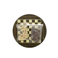परिपत्र और लकड़ी सामग्री शतरंज टुकड़ा बोर्ड सेट