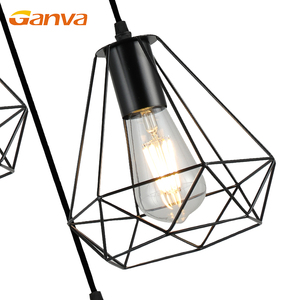 GANVA, gran oferta, comedor interior de estilo americano, E14 E27, Base, 1 CABEZA, 3 cabezas, candelabro de Metal de hierro, luces colgantes - Product Image 6
