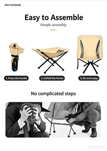 Portable outdoor quick-open folding chair, camping moon chair, picnic director's chair, fishing <b>stool</b>, umbrella chair - Product Image 6