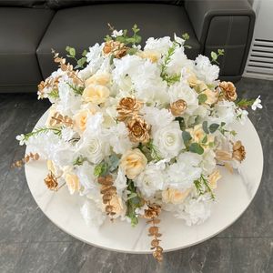 ลูกบอลดอกไม้ขายส่ง สีแชมเปญสำหรับงานแต่งงาน จัดวางเป็นลูกบอลดอกไม้สำหรับตกแต่งโต๊ะกลางในงานแต่งงาน - Product Image 1