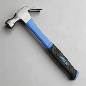 Marteau à griffes en acier au carbone forgé avec revêtement en caoutchouc antichoc, outil de rénovation et de bricolage pour la maison, expédition sous 24 heures - Product Image 1