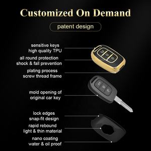 Étui de clé de voiture en TPU de haute qualité avec porte-clés transparent imperméable pour <span class=keywords><strong>Renault</strong></span> Koleos Kadjar <span class=keywords><strong>Captur</strong></span> - Product Image 2