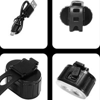 AGEKUSL Feux de vélo LED rechargeables par USB, lampe avant et arrière, feu arrière, lanterne, lampe de vélo, alimentation par batterie, supports pour guidon