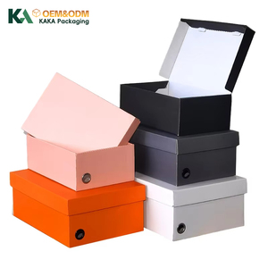 Caja de Embalaje de Zapatos Corrugada de Lujo con Logotipo Personalizado KAKA, con Ojales Metálicos, Plegable, de Cartón, para Guardar Zapatillas y Botas - Product Image 1