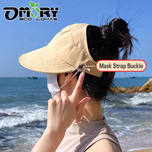 OMORY Gorra de Béisbol con Abertura para Cola de Caballo, Sombrero para Adelgazar el Rostro, Protección Solar - Product Image 5