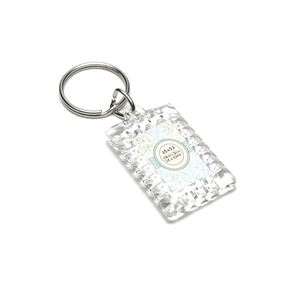 Mini llavero de acrílico creativo transparente personalizado de alta calidad, accesorio de regalo de negocios con impresión Offset - Product Image 1