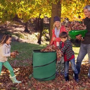 Sac à déchets de jardin Vertak 156L, sac à feuilles, bac à compost pliable en Oxford, poubelle de jardin pliable pour le recyclage - Product Image 1