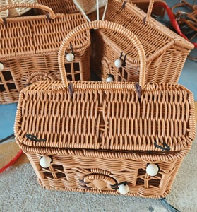 Cesto Regalo Multifunzionale Rettangolare in <span class=keywords><strong>Rattan</strong></span> Sintetico Ecologico, Design Moderno e Semplice, Prezzo di Fabbrica - Product Image 6