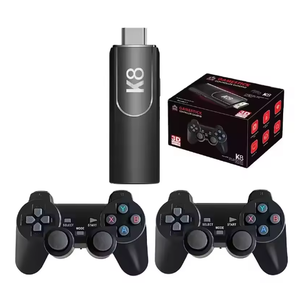 K8 <span class=keywords><strong>Game</strong></span> Stick con controlador inalámbrico Dual 2,4G compatible con 4K HD 64G30000 + juegos consola de videojuegos portátil - Product Image 1