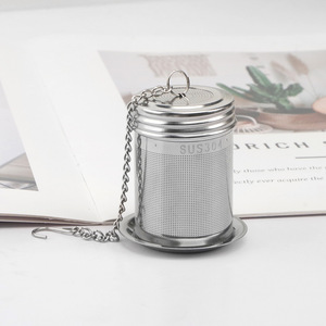<span class=keywords><strong>Infuseur</strong></span> à thé portable en acier inoxydable 304 avec chaîne, <span class=keywords><strong>infuseur</strong></span> à thé pour tasse thermos avec crochet, boule à épices, panier de marinade, filtre à thé - Product Image 6