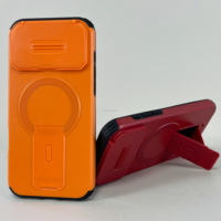 Étui magnétique de protection intégrale avec support pliable et protection d'objectif, coque personnalisée pour iPhone 17 16 15 Pro Max