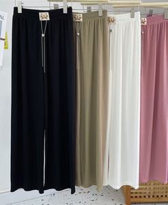 <span class=keywords><strong>Salopette</strong></span> d'été premium pour <span class=keywords><strong>femme</strong></span>, décontractée, taille haute élastique, coupe ample, effet drapé, en tissu peigné Spandex/Polyester - Product Image 2