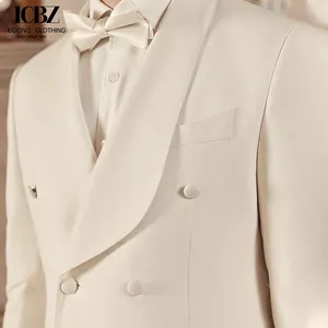 批发套装工厂白色披肩翻领男士婚礼新郎套装婚纱礼服礼服