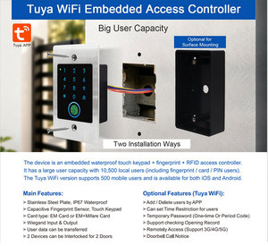 Terminal de Control de <span class=keywords><strong>Acceso</strong></span> Inteligente Secukey EF201 Tuya WiFi con Huella Dactilar, RFID, Teclado y <span class=keywords><strong>Acceso</strong></span> <span class=keywords><strong>Remoto</strong></span> - Product Image 4