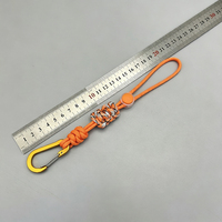 Dragonne de poignet en paracorde tressé avec boucle réglable et mousqueton en aluminium, sangle anti-perte pour usage quotidien en extérieur