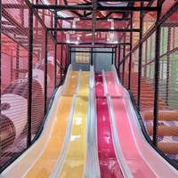 Aire de jeux intérieure Thème Doux Château Ludique, Petit Centre de Jeux Sportifs avec Piscine à Balles Coulissante pour Centre Commercial