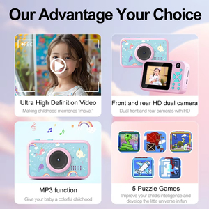 Trẻ Em Máy Ảnh Kỹ Thuật Số HD 1080P 2.4 Inch Màn Hình Trẻ Em Máy Ảnh Đồ Chơi Cho Bé Trai Cô Gái Điện Thoại Đồ Chơi Âm Nhạc Máy Nghe Nhạc Giáng Sinh Món Quà Sinh Nhật - Product Image 3