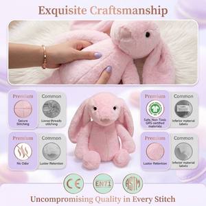 Ensemble <span class=keywords><strong>de</strong></span> jouets en peluche chat licorne mignons - Adorable chat en peluche - Hybrides chat licorne en peluche rose et violette - Product Image 6