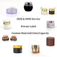 Pots en plastique givrés rechargeables avec motifs imprimés, 15g 20g, pour beurre corporel, crème nettoyante visage, masque capillaire, baume à lèvres, avec couvercles