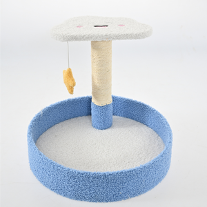 برج نشاط للقطط صغير الحجم مع عمود خدش وسرير، برج نشاط للقطط من القطيفة الناعمة، بالجملة وتصنيع حسب الطلب - Product Image 3