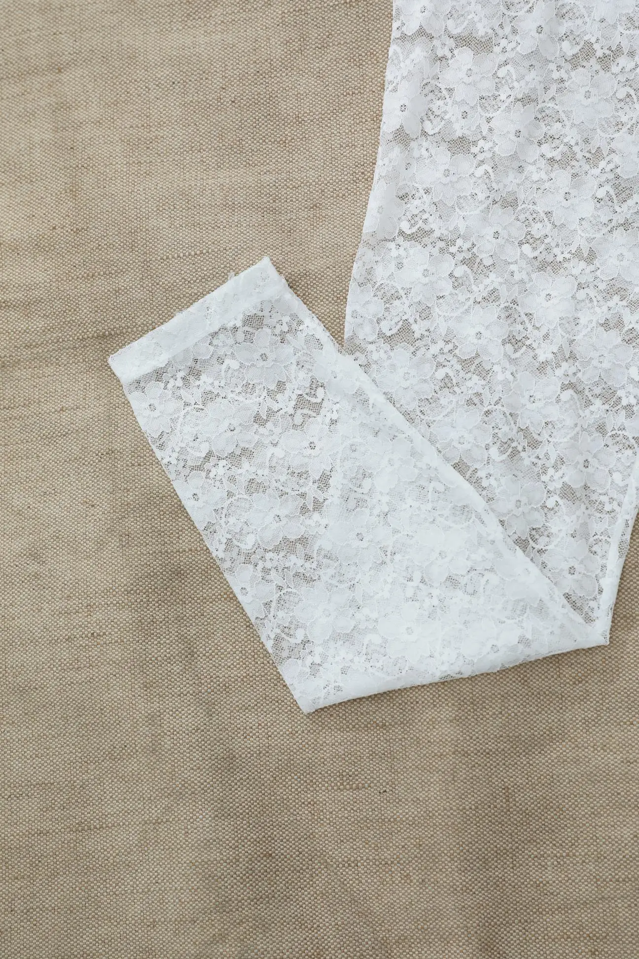 High-Waist Lace Shaping Leggings (W418): fabric stretch, recovery and seam construction reference