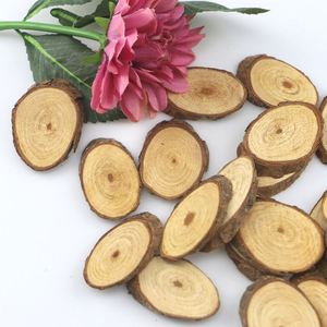 Wholesale 25 Pcs Unfinished <b>Wood</b> <b>Slices</b> Oval Shape DIY Craft for Home Decoration and Painting 25pcs Pack Dropshipping - Product Image 1