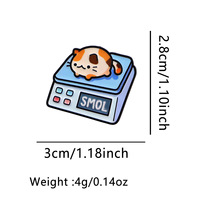 Pin Enamel Kucing Lucu Bentuk Timbangan, Bros Meme Hewan Imut, Pin Kerah Badge, Aksesoris Hadiah Tas Ransel, Pin Logam Grosir