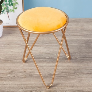 Bangku rias Nordik, bangku meja rias besi mewah, kursi selebriti internet, kamar tidur, bangku rumah ruang tamu - Product Image 5