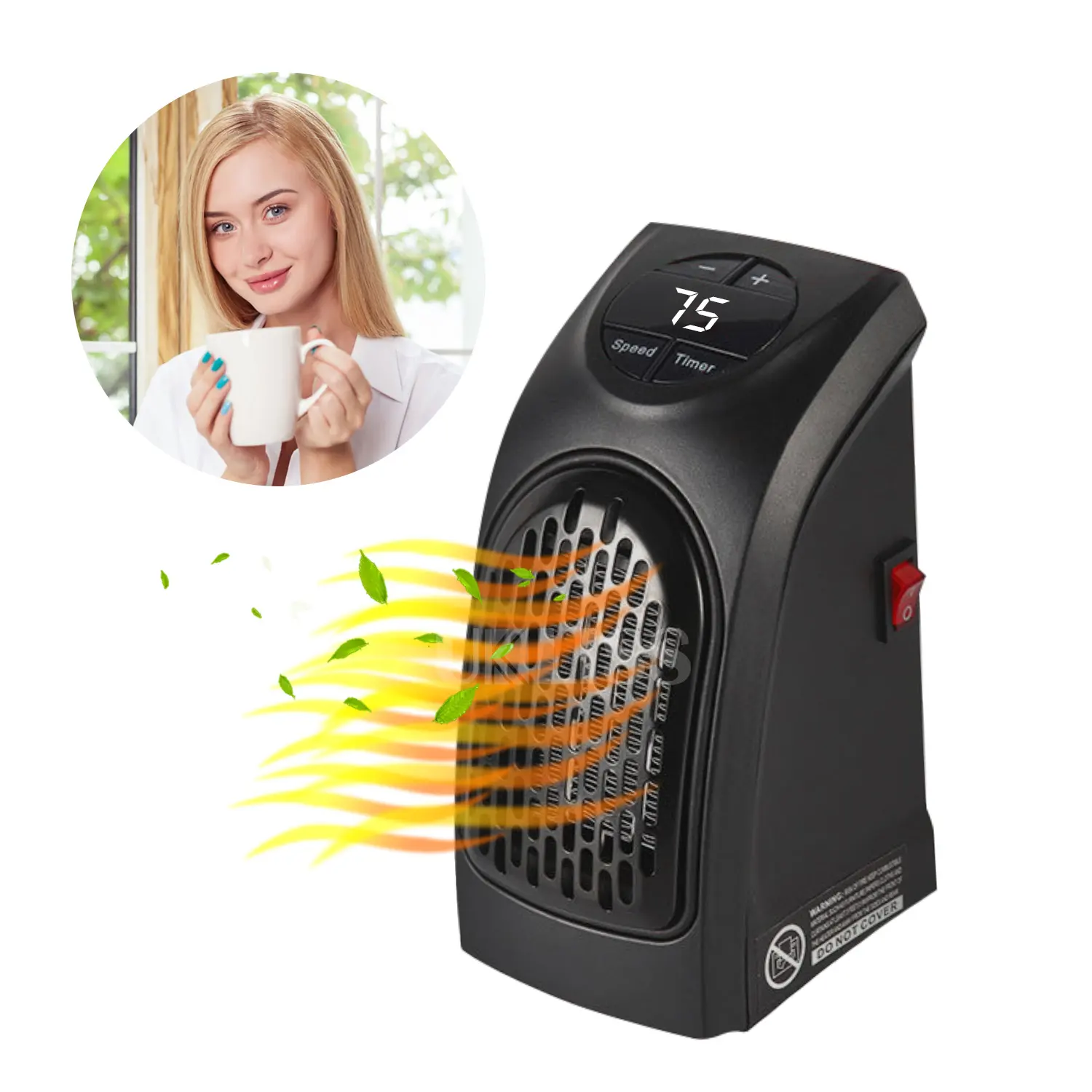 Best selling LCD Heater Electric Portable Fan Heater At Office use electric Fan Heater for home heating
