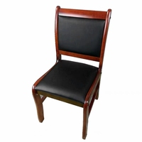 Fabricant chinois de mobilier de bureau, chaise de bureau moderne en cuir avec accoudoirs, chaise de conférence et de formation à structure en bois pour