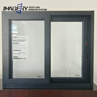 Fenêtre coulissante horizontale moderne en aluminium avec verre trempé, étanche, couleur personnalisée pour projets de bâtiments résidentiels