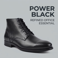 Bottes montantes minimalistes pour hommes, en cuir, à lacets, style Chukka, décontractées et élégantes, pour le bureau, confortables et souples, vente en gros OEM ODM
